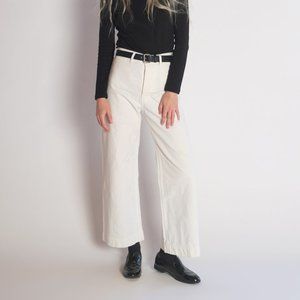 Jesse Kamm Wide Leg Pants in Off-White